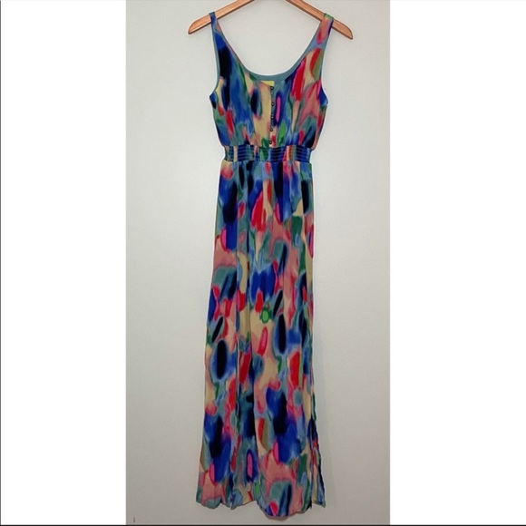 Anthropologie Maeve Alosia Silk Maxi Dress - Picture 2 of 12